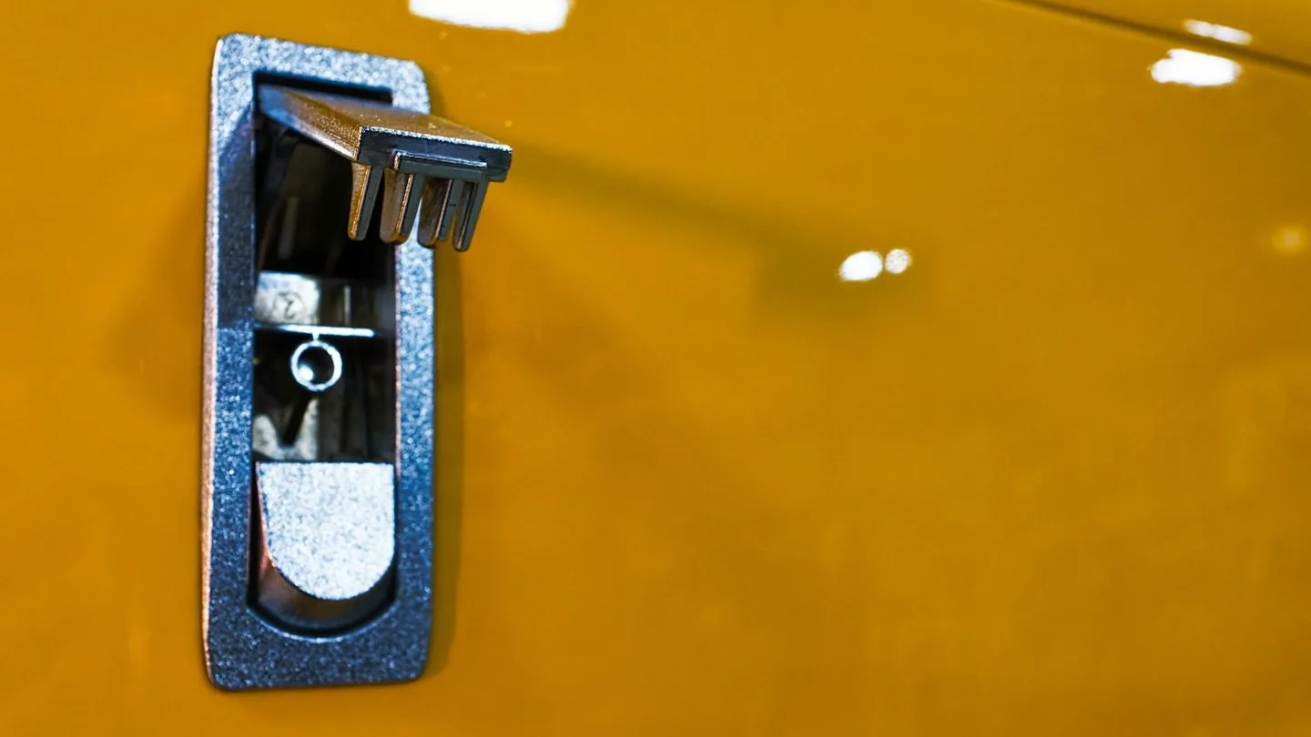 non-destructive entry — a key in a door lock